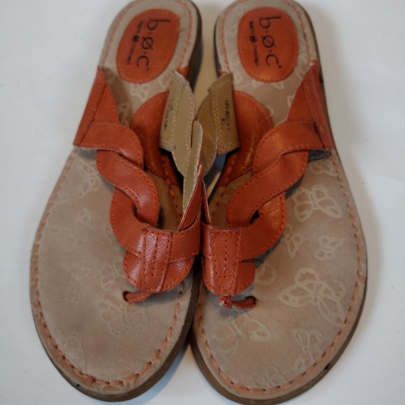 Shoes Box Born Concepts Womens Leather Sandals Braided Strap Toe